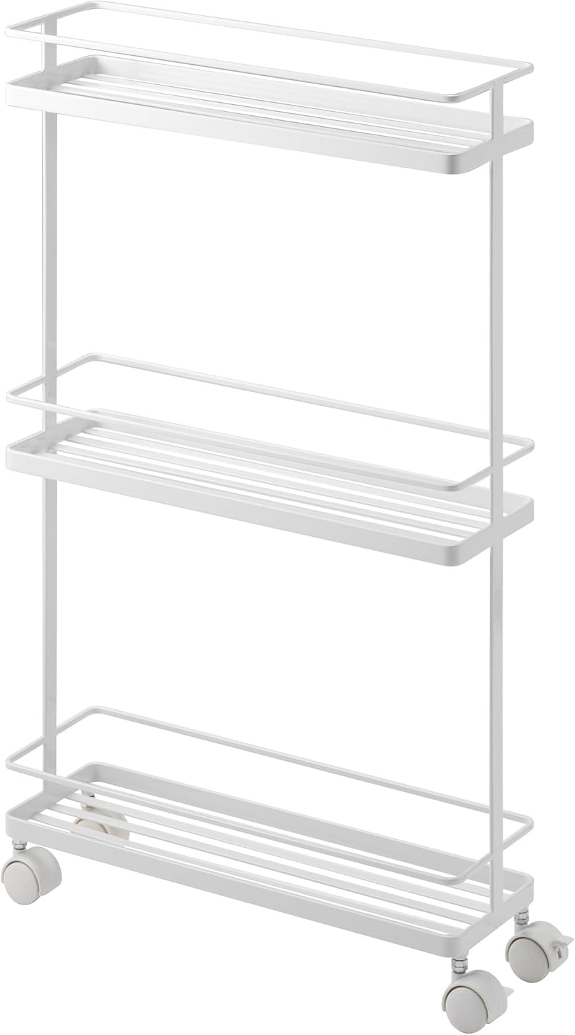 White Rolling Kitchen Storage Cart B52023