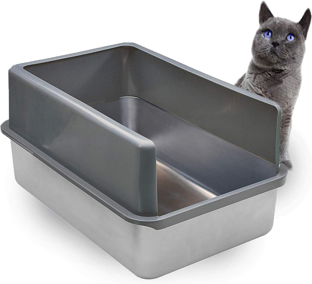 Stainless Steel XL Cat Litter Box with Enclosure F946513