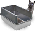 Stainless Steel XL Cat Litter Box with Enclosure F946513
