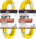2 Pack of 25 Foot Lighted Outdoor Extension Cord 10 Gauge X43364