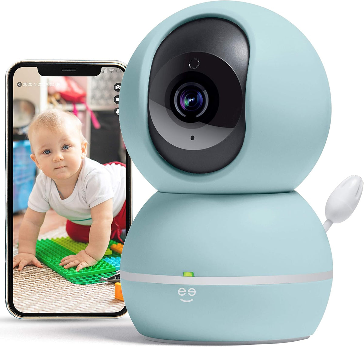 Smart Home Pet and Baby Monitor with Camera, 1080p Wireless WiFi Camera F40924