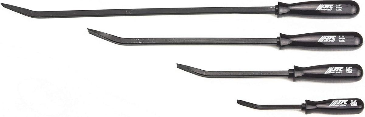 Heavy Duty 4 PC Angled Tip Pry Bar Set with Strike Cap Handle O21911