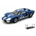 1/18 Scale Blue Diecast Car with Display Case G424037