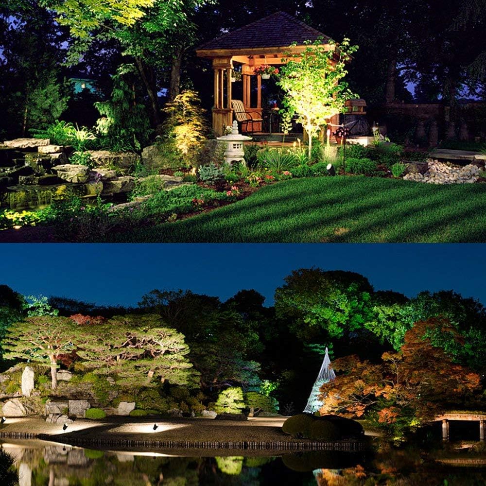 6W Waterproof Low Voltage Landscape Spotlights 6 Pack Warm White L9805