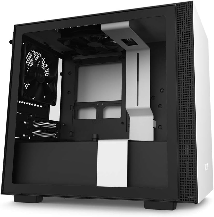 Black Mini-ITX PC Gaming Case with Tempered Glass Side Panel A583