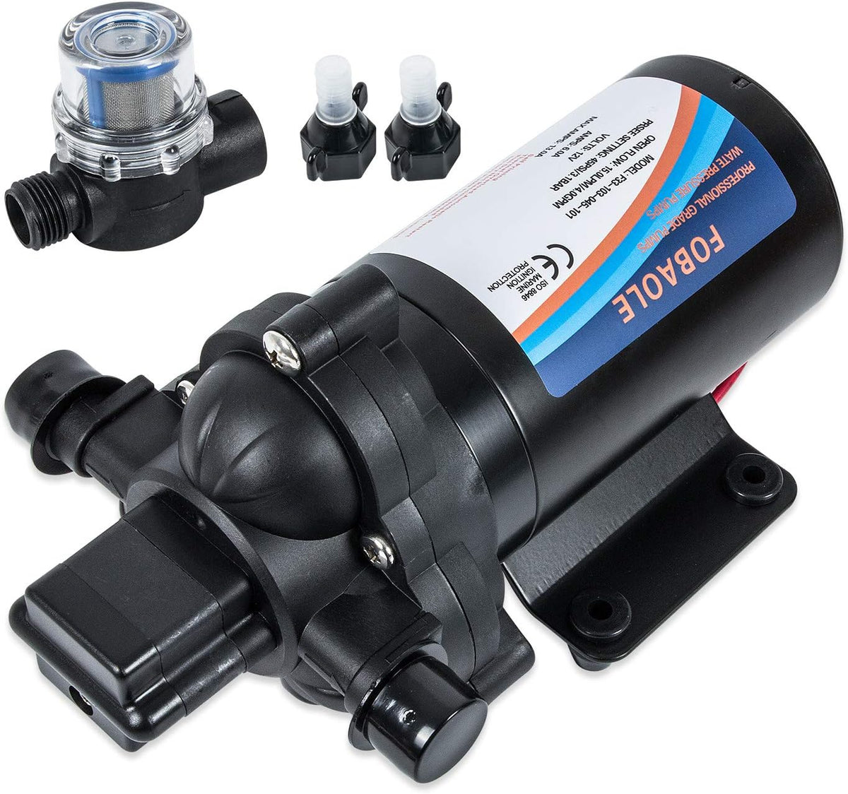 12V Fresh Water Pump with Pressure Switch 3.5 GPM 45 Psi U83486