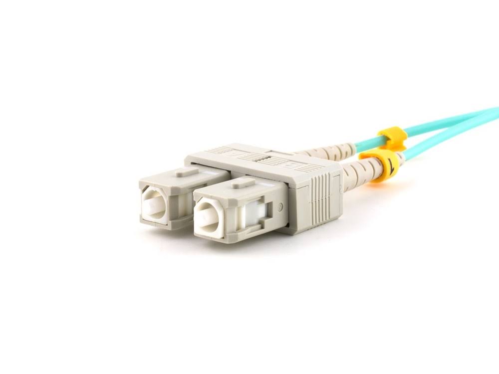 40M Multimode Duplex Fiber Optic Patch Cable OM3 Aqua L4271