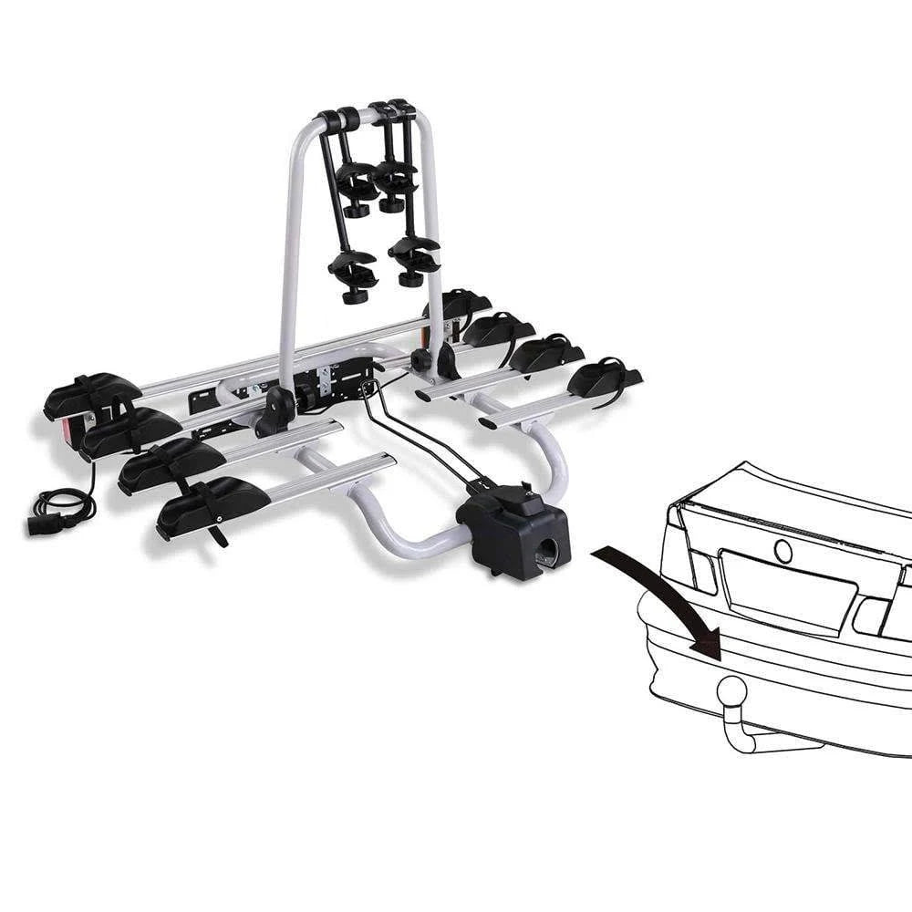 Tow Ball Car Mount - Black & Silver F814