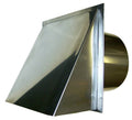 Stainless Steel 7 inch Round Wall Vent Cap with Screen and Damper Z33262