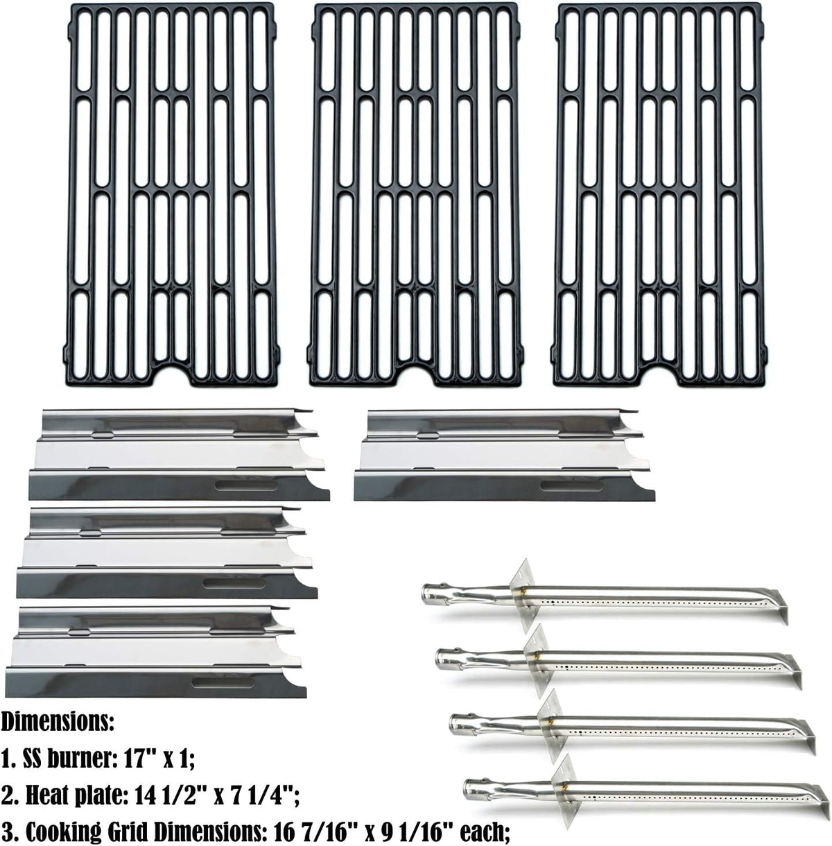 Replacement Burner, Heat Plates, Cooking Grill Grids Pack of 2 L130