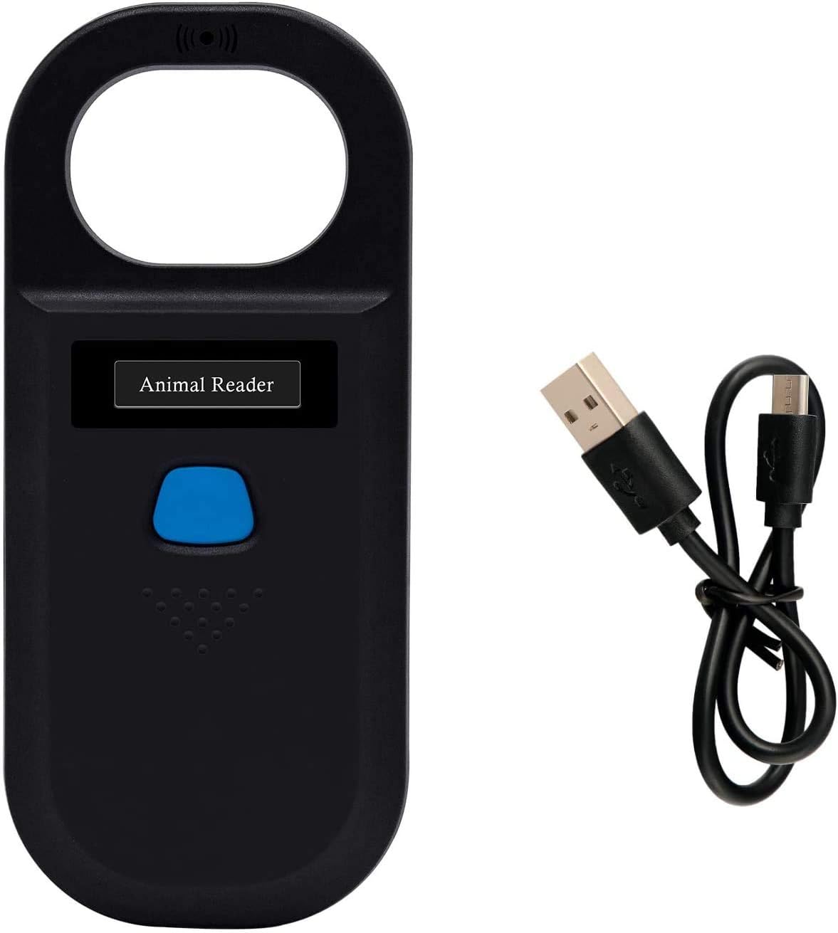 Handheld Pet Microchip Scanner 134.2kHz/125kHz RFID Reader Black L62721