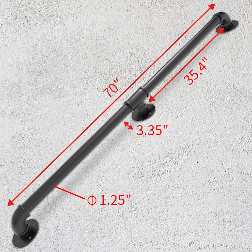 Wall Handrail 6FT/180CM Galvanized Pipe J3554