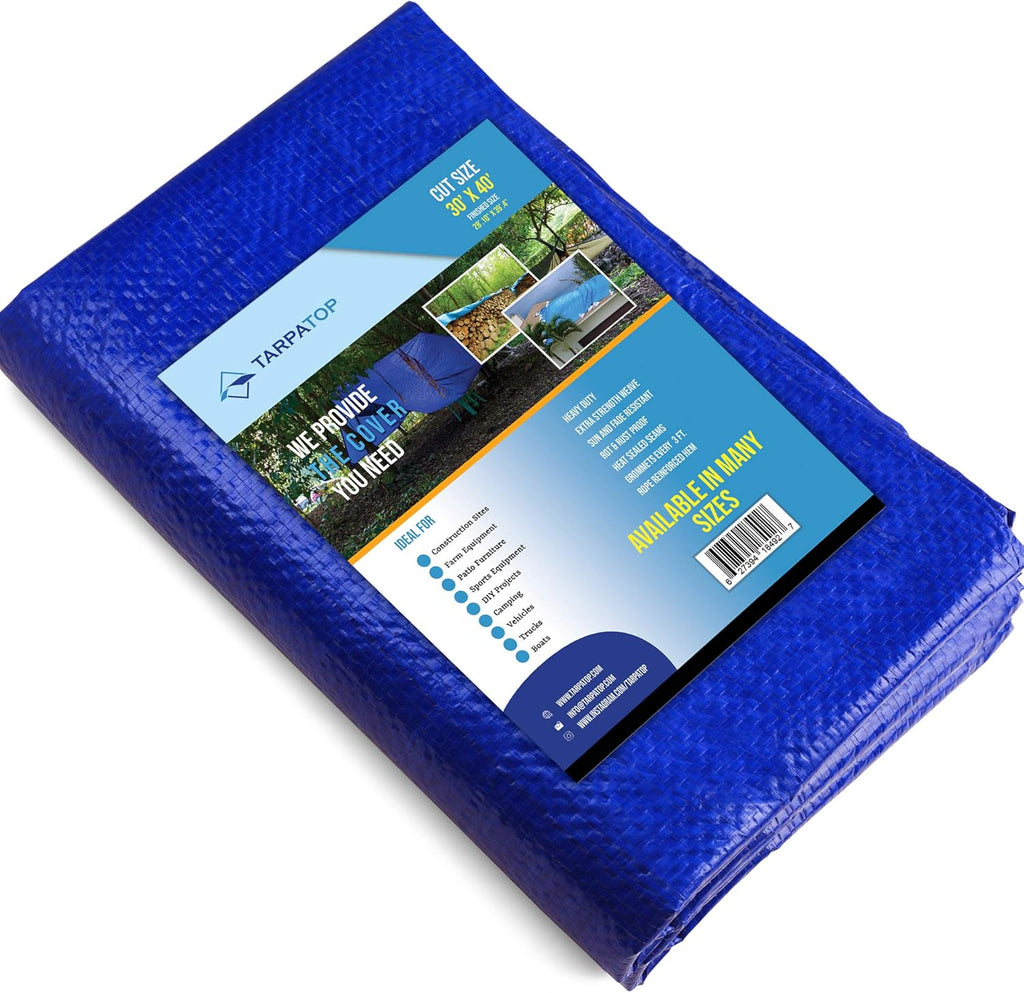 30X40 Waterproof Multi-Purpose Poly Tarp Blue H52081
