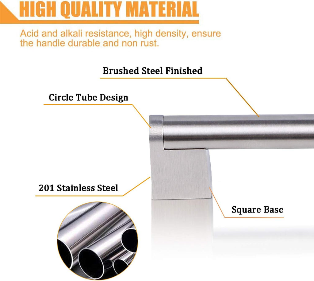 30 Pack Stainless Steel Kitchen Cabinet Handles and Pulls E10170