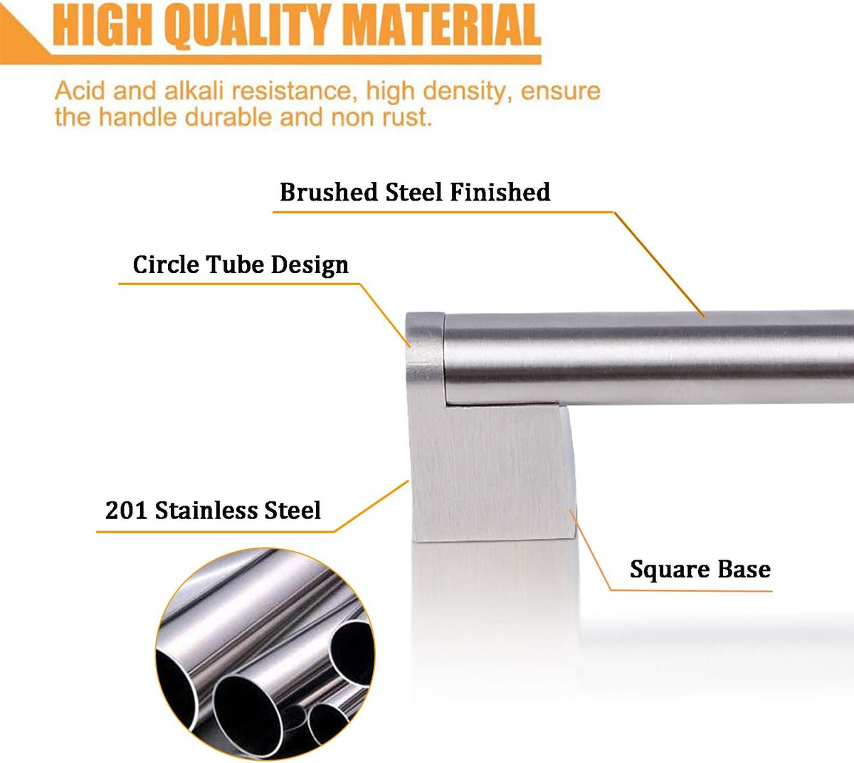 30 Pack Stainless Steel Kitchen Cabinet Handles and Pulls E10170