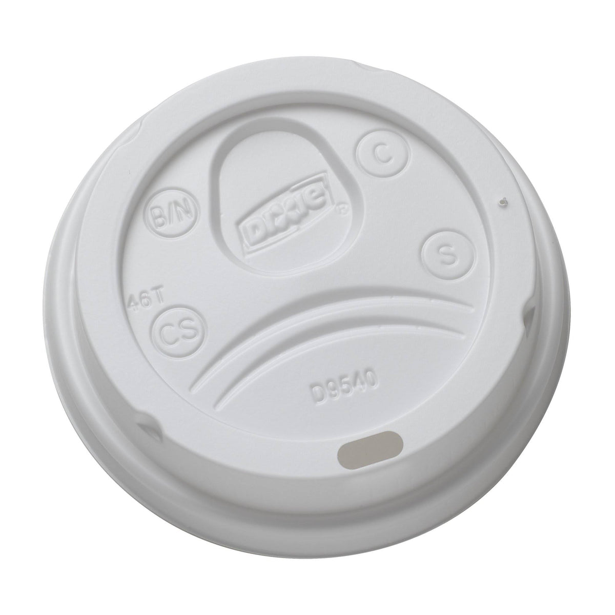 Plastic Hot Cup Lids, 10-20 oz, White, 1000/Carton K5660