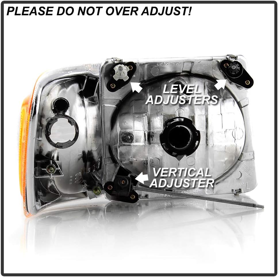 For 2001-2005 Ford Explorer Sport Trac Headlights Headlamps w/Corner Lights Signal Lamps 4PC Set Left+Right L8063