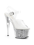 Clear Silver Glitter Inserts A812