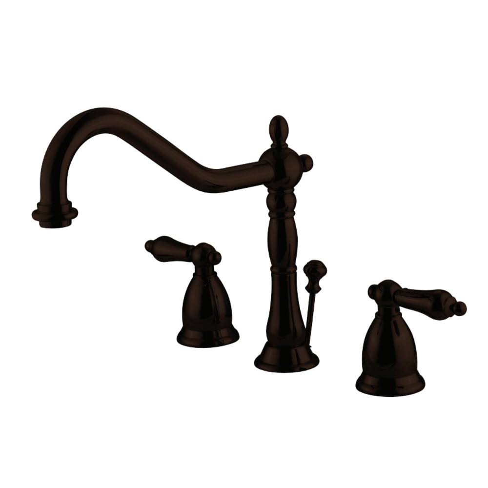 Oil Rubbed Bronze Widespread Lavatory Faucet with Pop-Up X2597