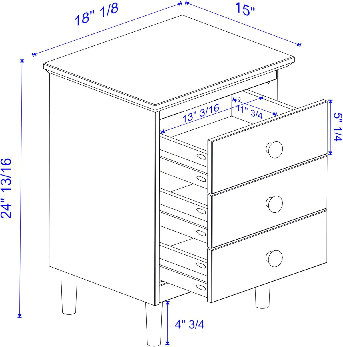 3 Drawer Nightstand C5331