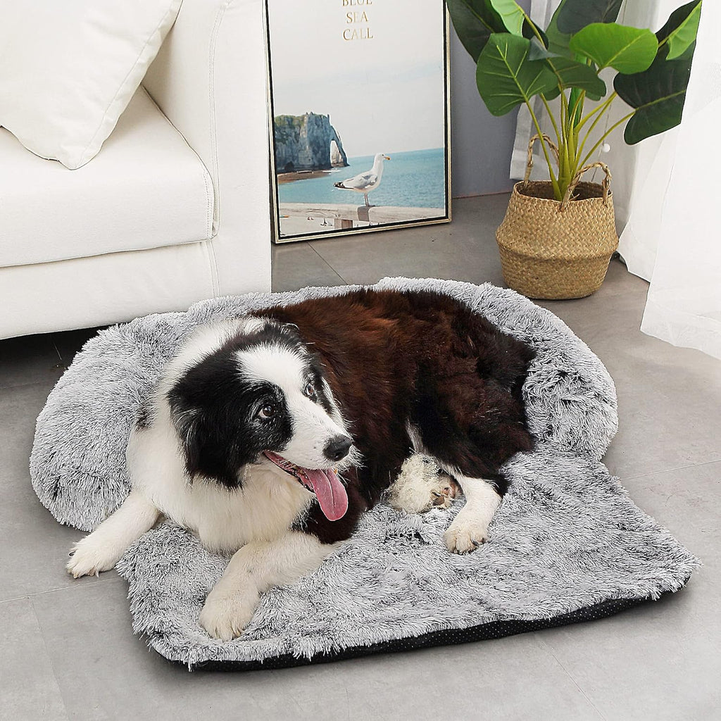 Fluffy Plush Dog Bed with Removable Washable Cover P4031