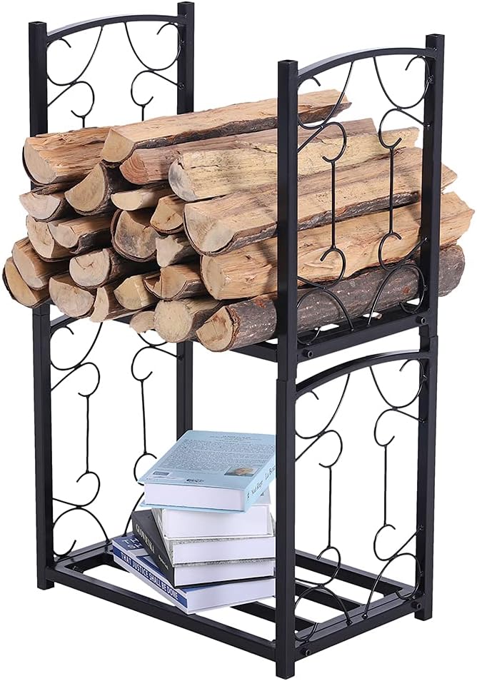 4ft Heavy Duty Metal Firewood Rack C78598