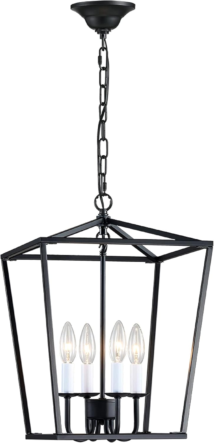 Lantern Pendant Light Iron Cage 1 E26 Bulbs Gold Plating X56307