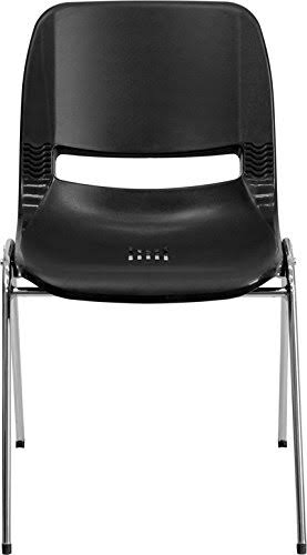 Black Stack Chair with Chrome Frame S21652