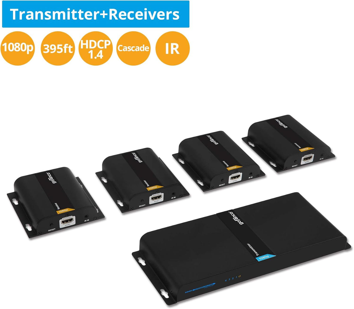 1080p 1x4 HDMI Extender Splitter Balun C557754