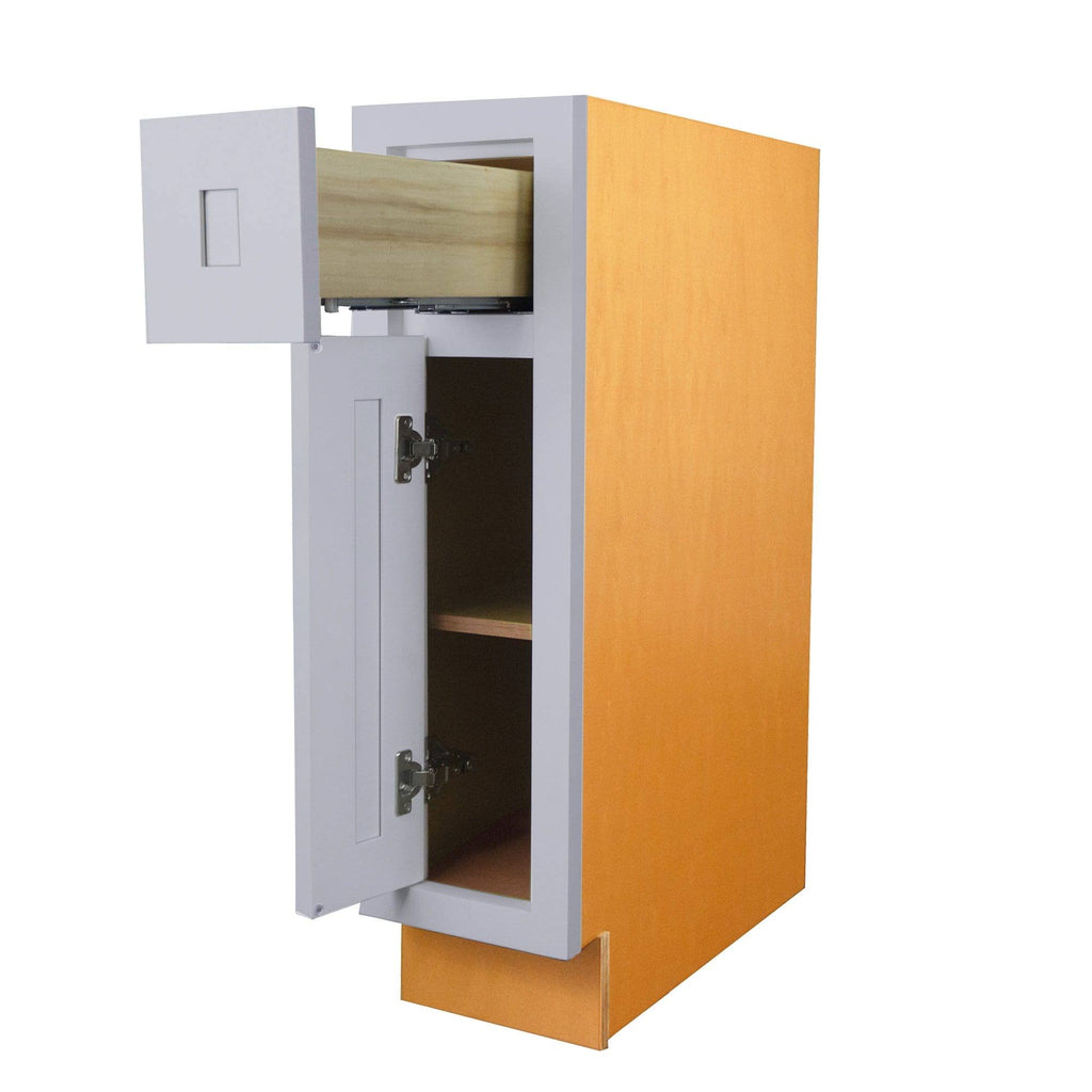 15 inch Light Gray Single Door Single Drawer Kitchen Cabinet Q3793