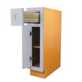 15 inch Light Gray Single Door Single Drawer Kitchen Cabinet Q3793