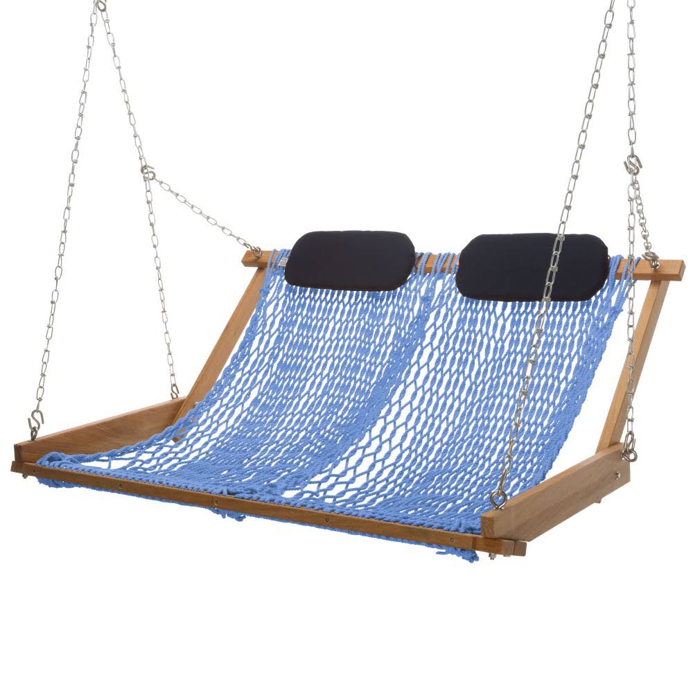 Coastal Blue Rope Porch Swing L77298