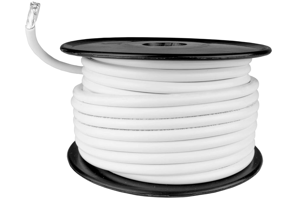 8 AWG Tinned Copper Marine Wire 30 Feet White G432616
