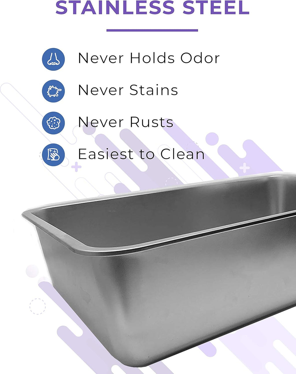 Stainless Steel XL Cat Litter Box with Enclosure F946513