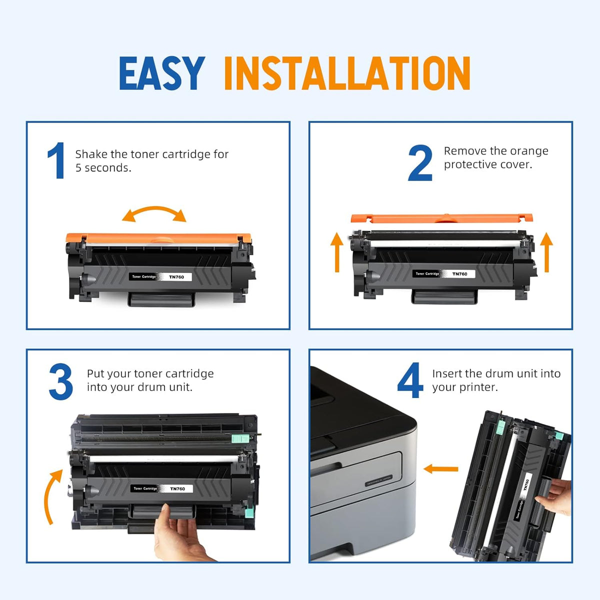 Compatible Toner Cartridge Replacement Black 4 Pack R1356