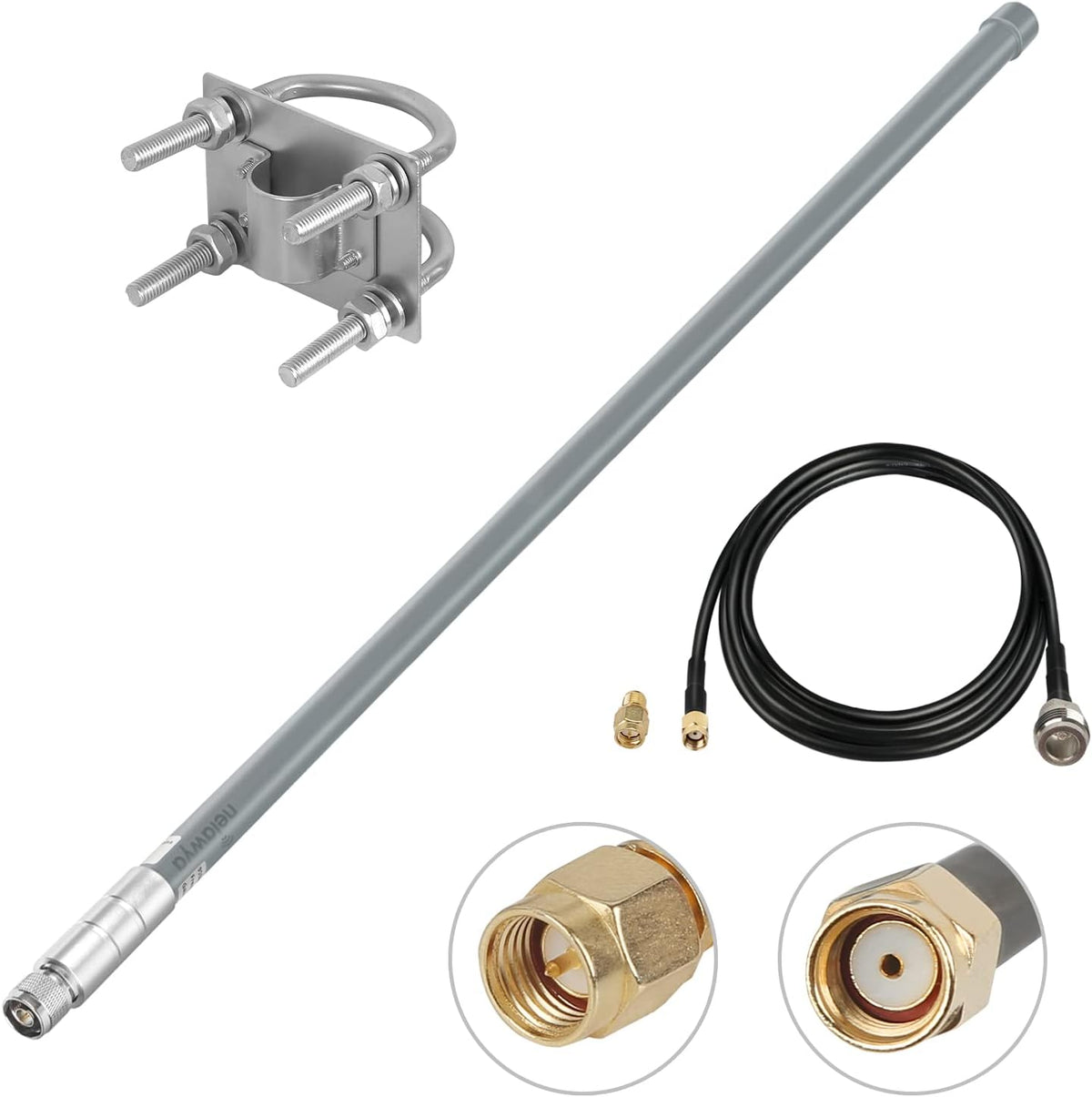 5.8dBi LoRa Antenna with 10ft Coaxial Cable White U281