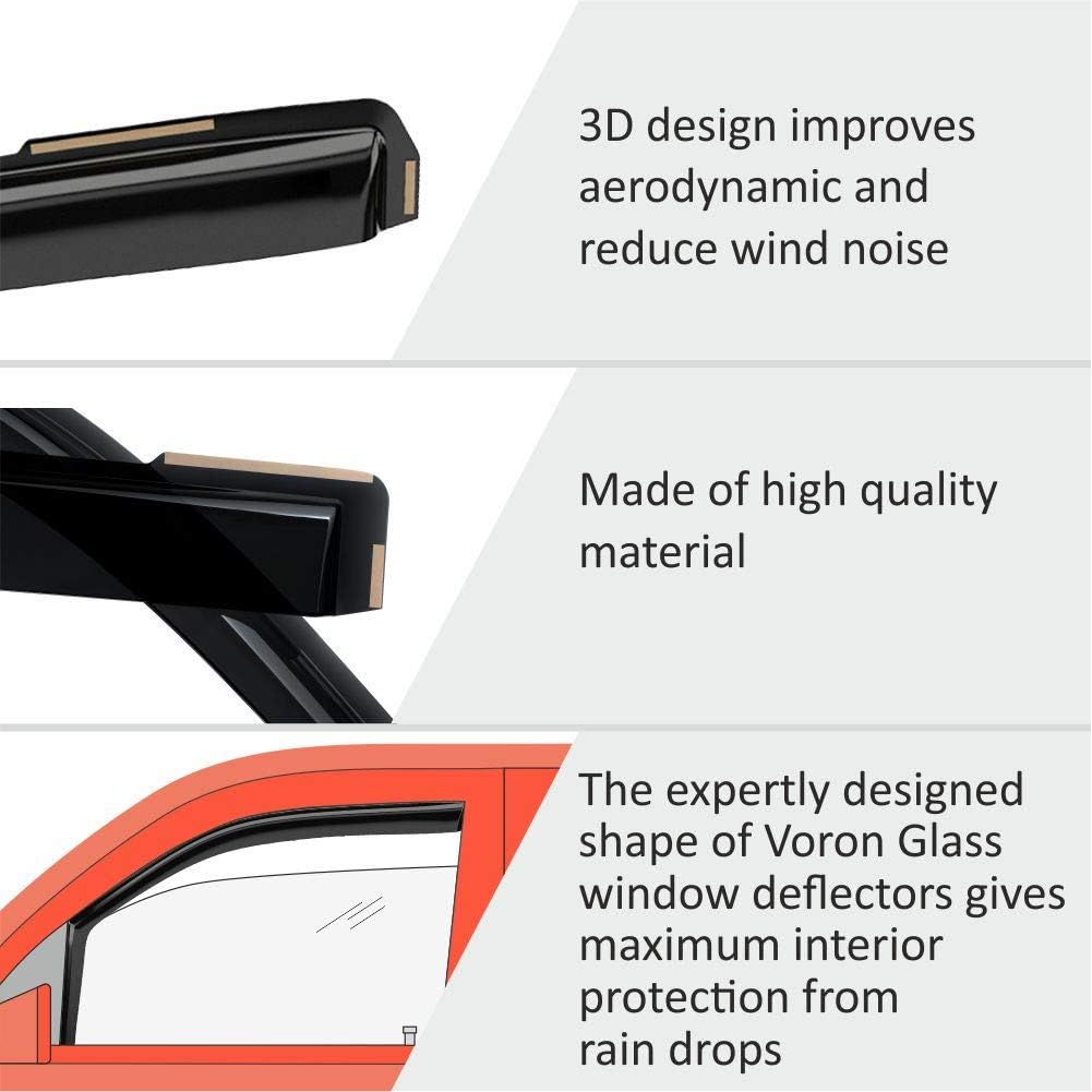 In-Channel Extra Durable Window Deflectors 4Pieces U603