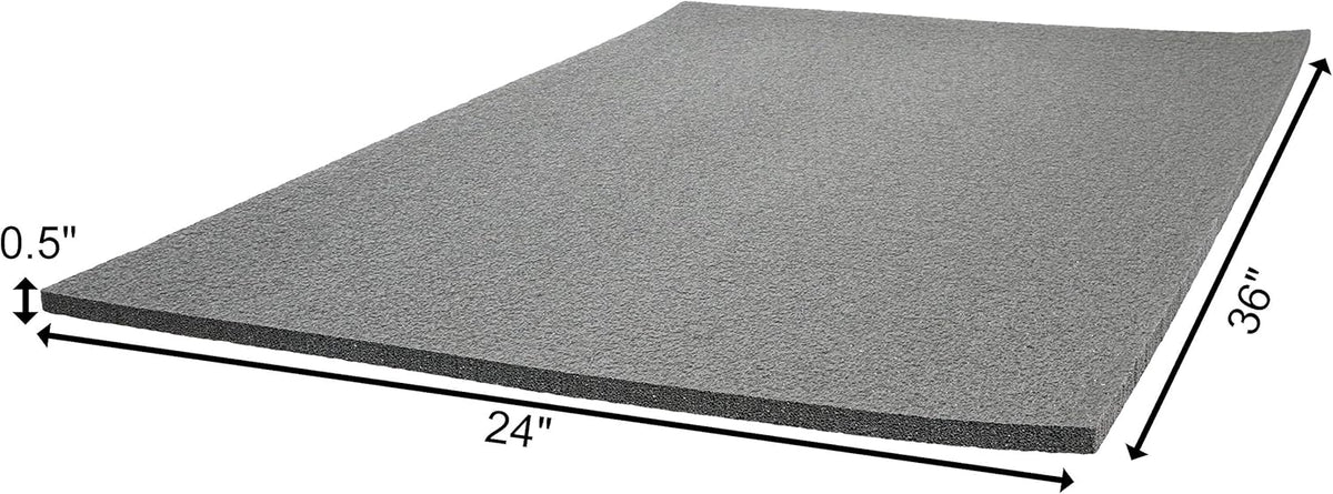 Polyethylene Customizable Foam 36 x 24 x 0.5 Inches X12848