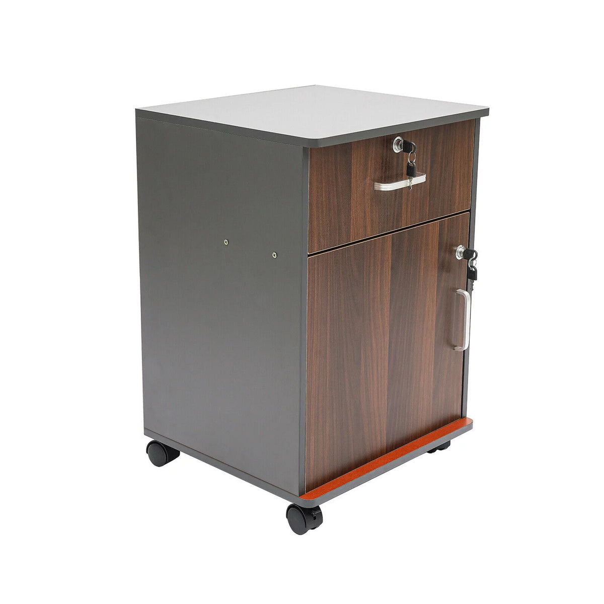Metal MDF Mobile 1-Drawer File Cabinet with Wheel L1723