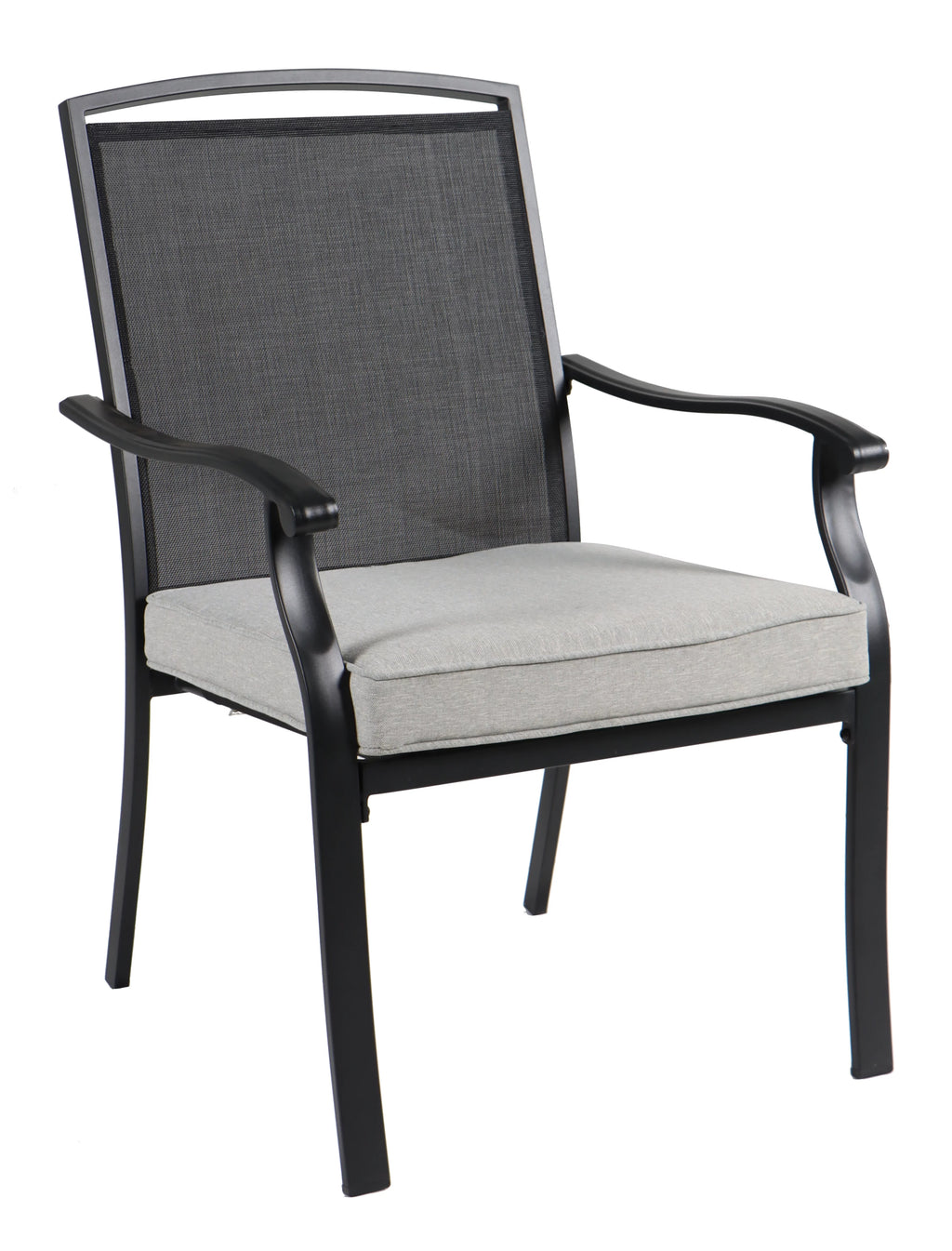 3-Piece Steel Outdoor Patio Bistro Set with Cushions, Gray O239