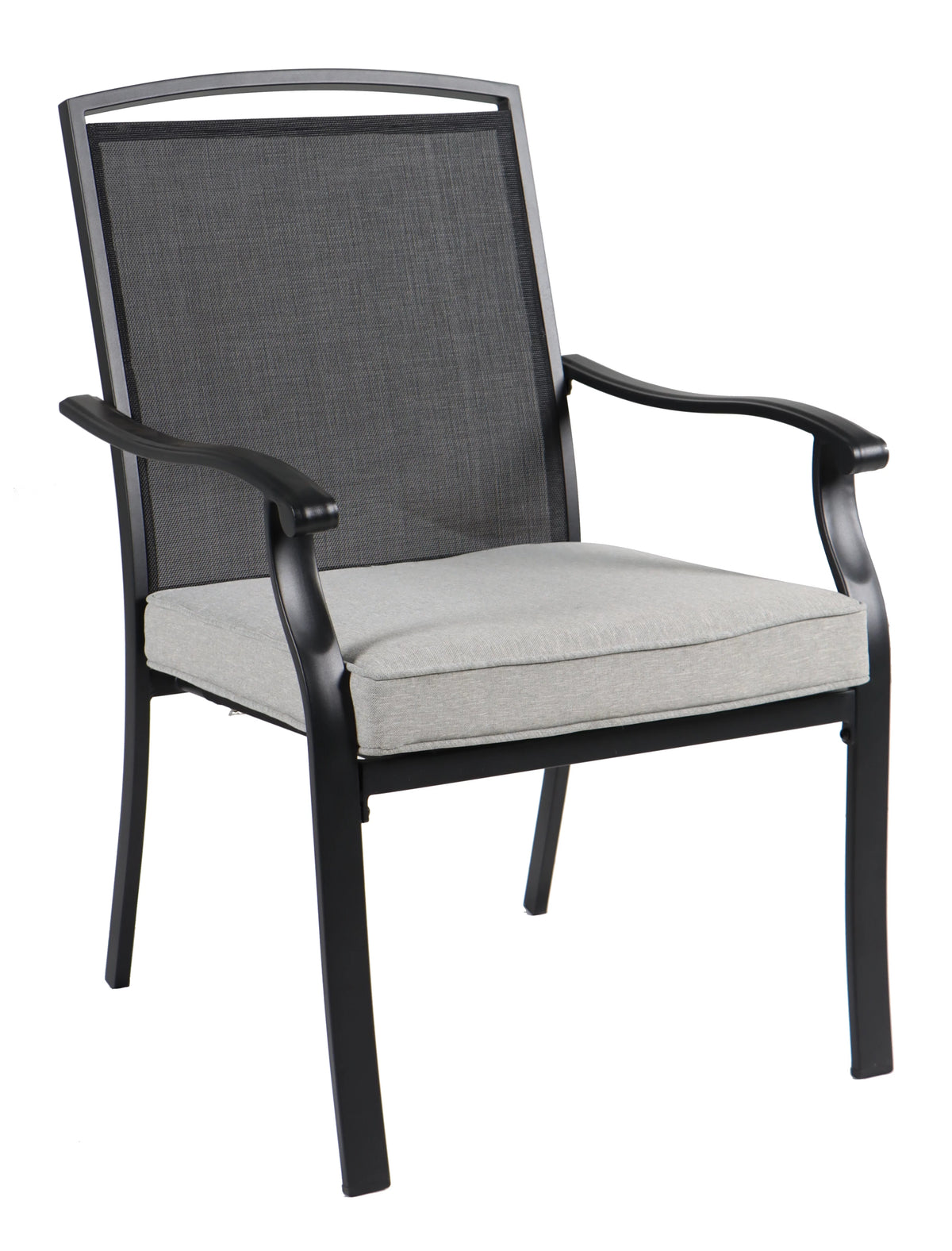 3-Piece Steel Outdoor Patio Bistro Set with Cushions, Gray O239