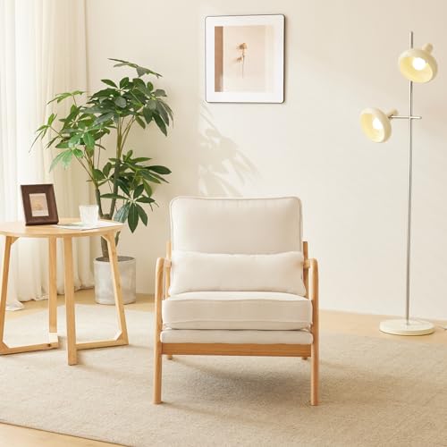 Beige Upholstered Fabric Accent Chairs Set of 2 A98853
