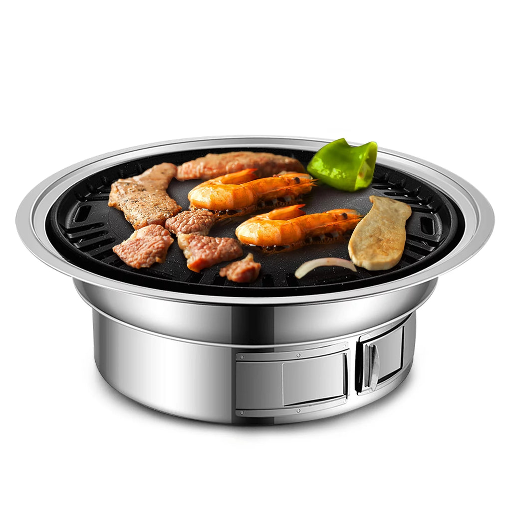 Charcoal Grill Non-stick Portable Stainless Steel BBQ Stove D652009