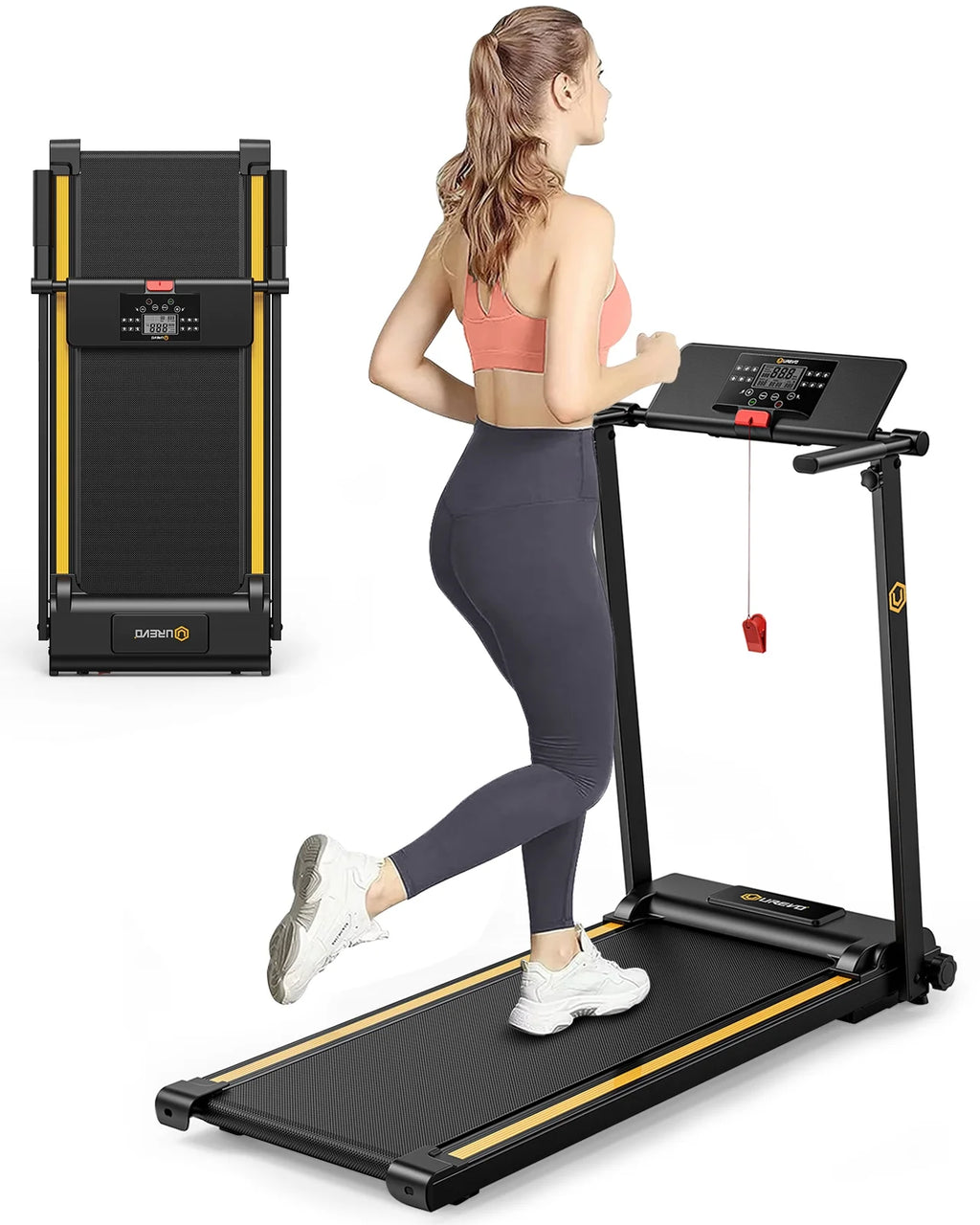 Folding Treadmill 2.25HP Portable Compact with 12 HIIT Modes D32029