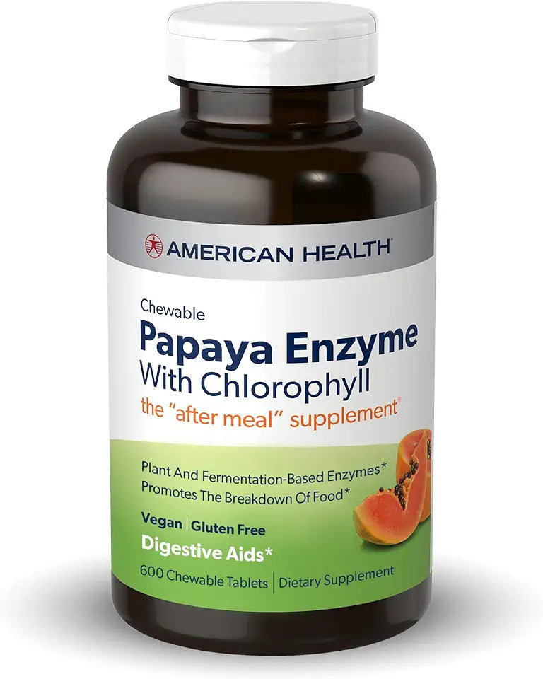 Chewable Papaya Enzyme With Chlorophyll Tablets 600 Count L927