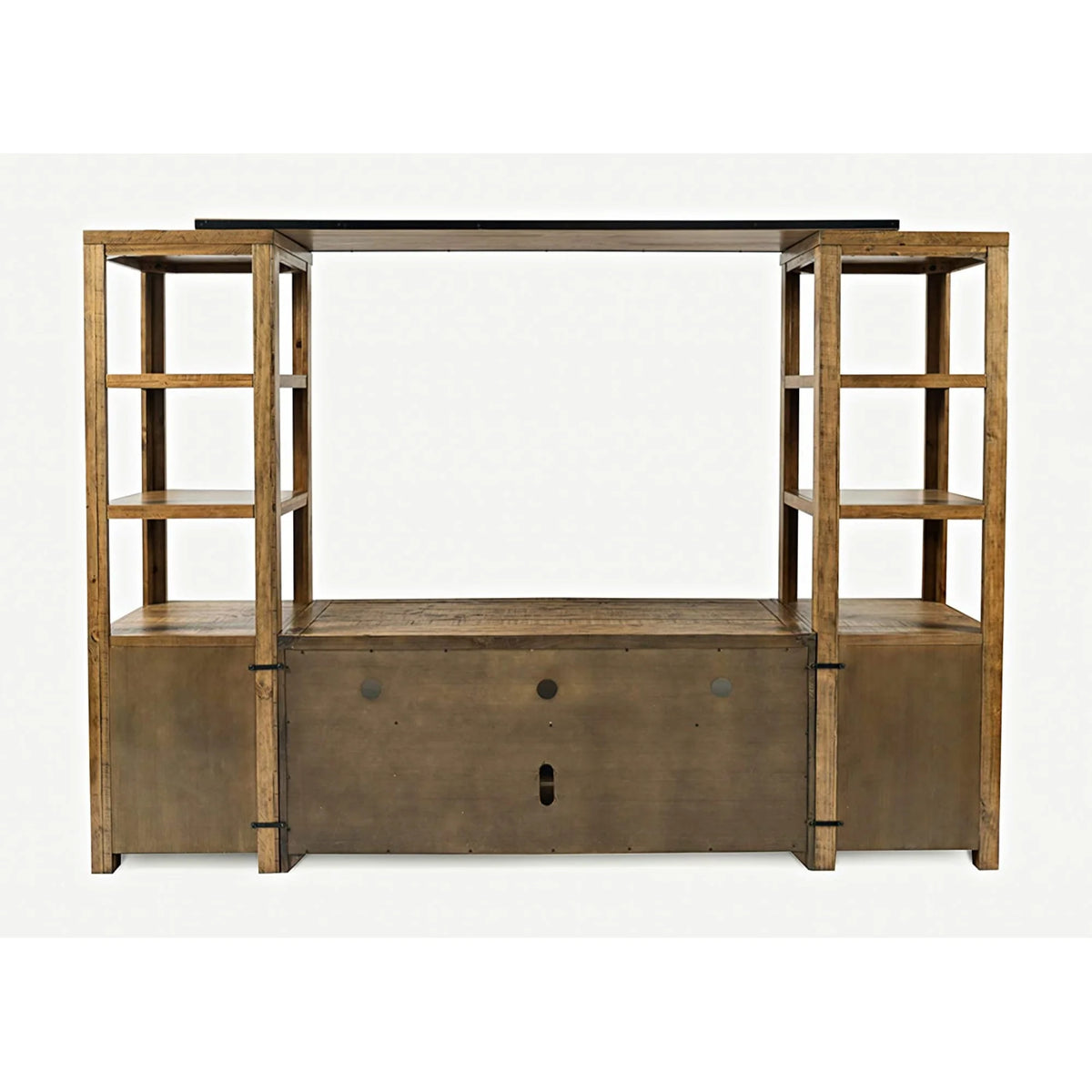 Rustic Distressed Pine Entertainment Center with 60" TV Console E7553
