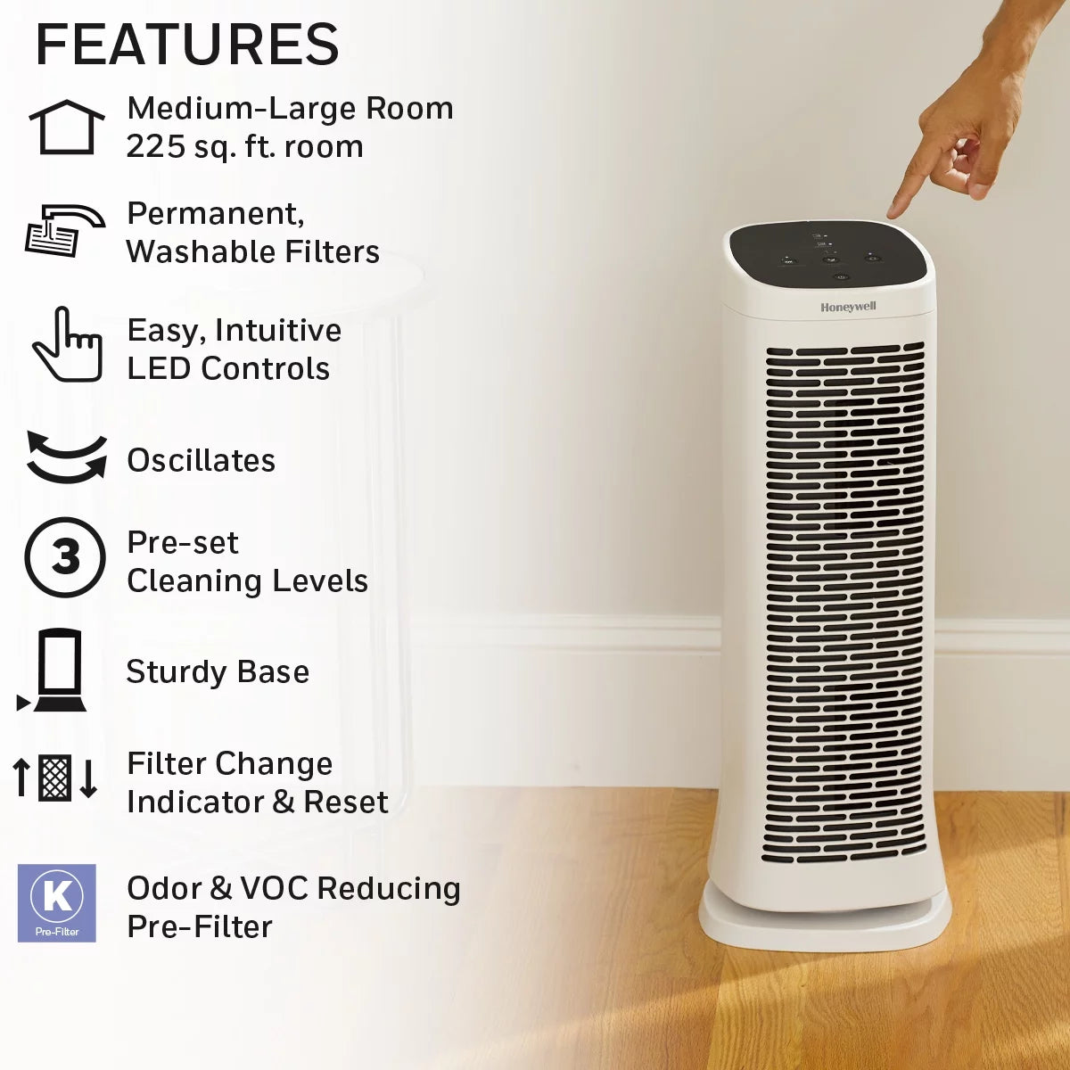 Air Purifier with Washable Filter V21686