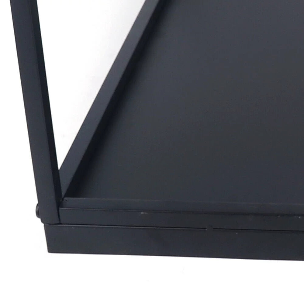 24" Black Metal Square Side Table Z4474
