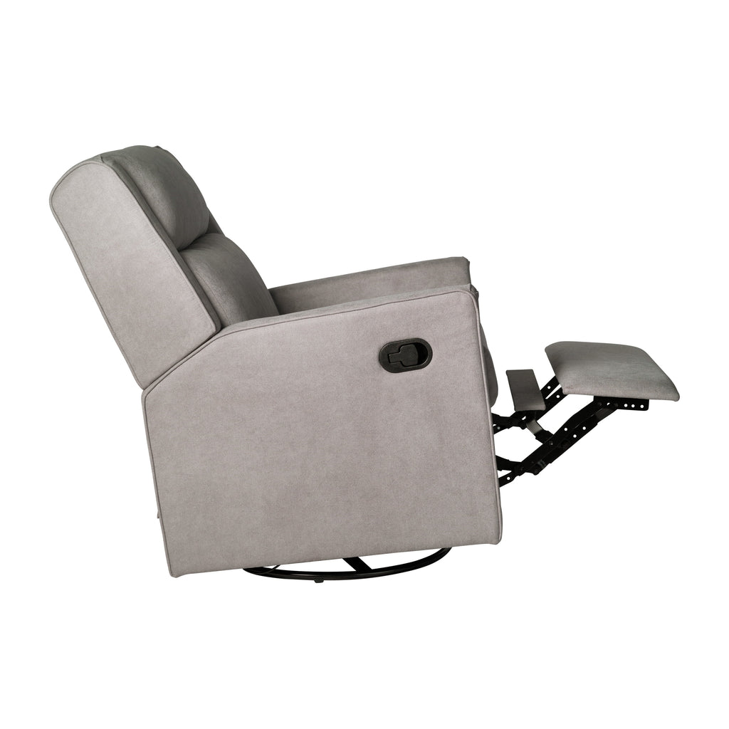 Light Gray Recliner Rocker Swivel Glider Chair K1964