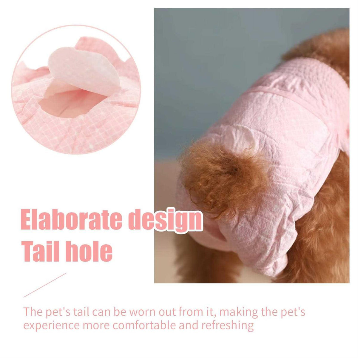 Disposable Dog Diapers Female, 10 Pcs Stretchy M21437